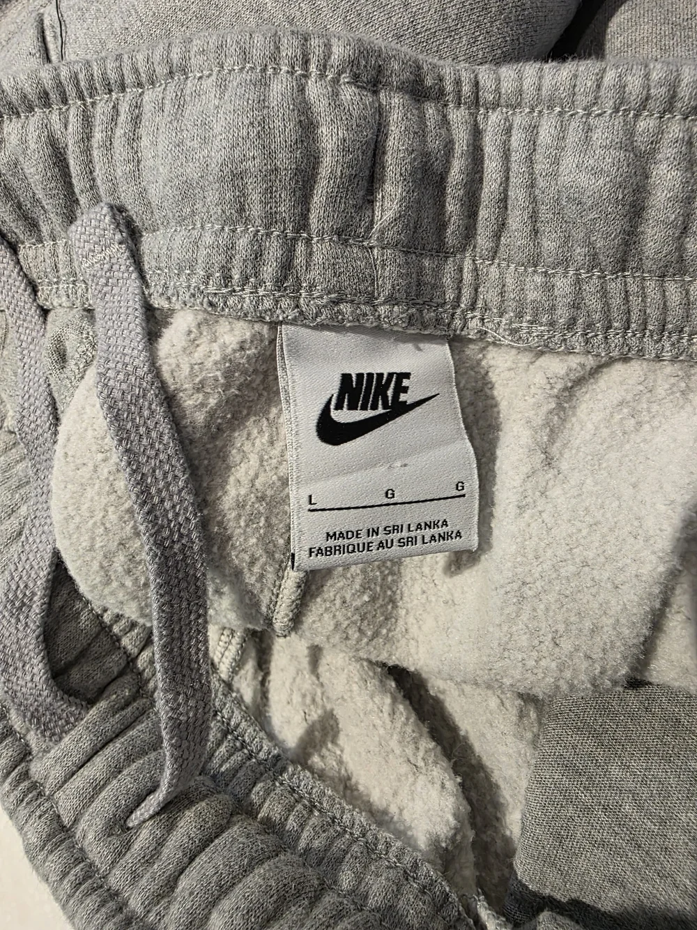 Nike Grey Fleece Sweatpants with Embroidered Swoosh